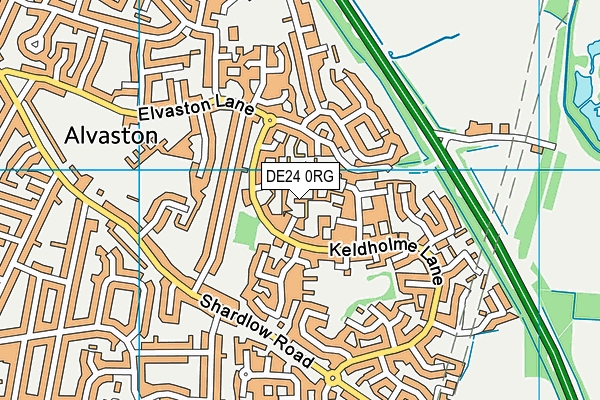 DE24 0RG map - OS VectorMap District (Ordnance Survey)