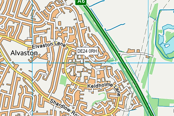 DE24 0RH map - OS VectorMap District (Ordnance Survey)