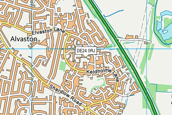 DE24 0RJ map - OS VectorMap District (Ordnance Survey)