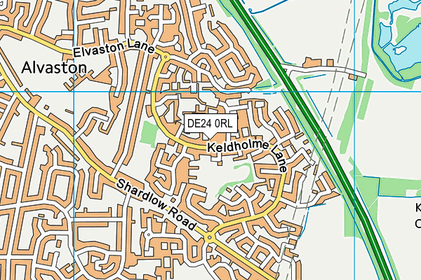 DE24 0RL map - OS VectorMap District (Ordnance Survey)