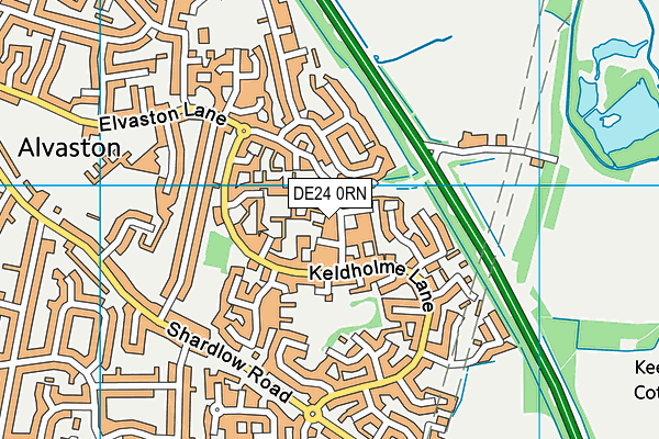 DE24 0RN map - OS VectorMap District (Ordnance Survey)