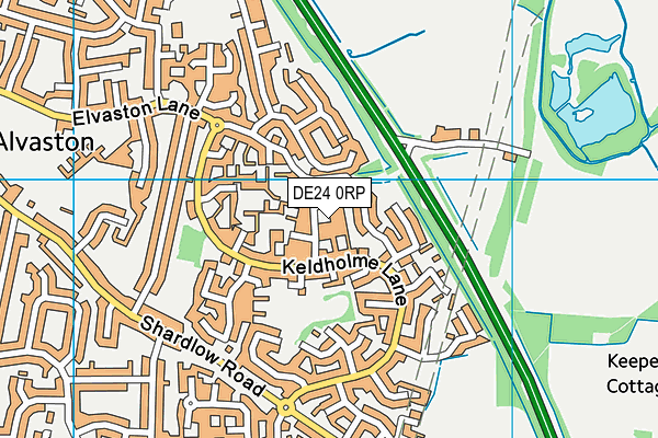 DE24 0RP map - OS VectorMap District (Ordnance Survey)