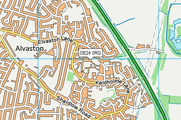 DE24 0RQ map - OS VectorMap District (Ordnance Survey)