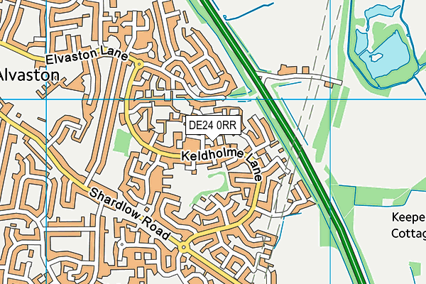 DE24 0RR map - OS VectorMap District (Ordnance Survey)