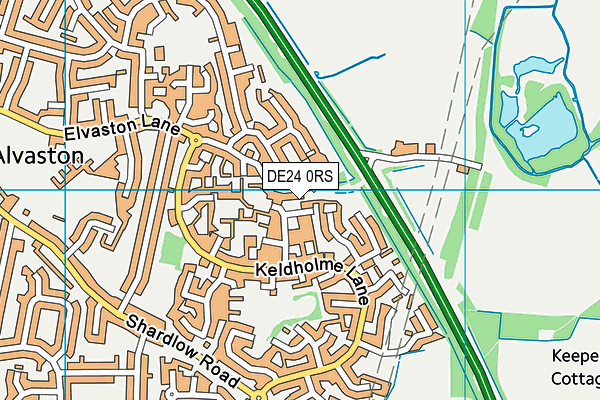 DE24 0RS map - OS VectorMap District (Ordnance Survey)