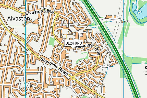 DE24 0RU map - OS VectorMap District (Ordnance Survey)