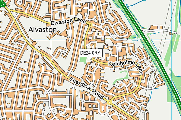 DE24 0RY map - OS VectorMap District (Ordnance Survey)