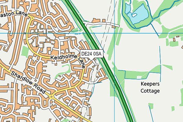 DE24 0SA map - OS VectorMap District (Ordnance Survey)