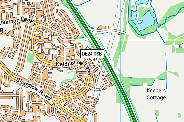 DE24 0SB map - OS VectorMap District (Ordnance Survey)