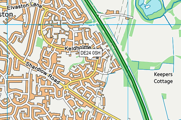 DE24 0SH map - OS VectorMap District (Ordnance Survey)