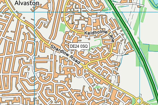 DE24 0SQ map - OS VectorMap District (Ordnance Survey)