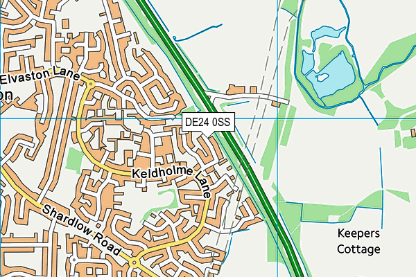 DE24 0SS map - OS VectorMap District (Ordnance Survey)