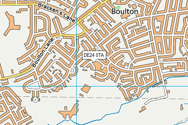 DE24 0TA map - OS VectorMap District (Ordnance Survey)
