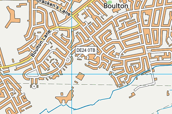 DE24 0TB map - OS VectorMap District (Ordnance Survey)