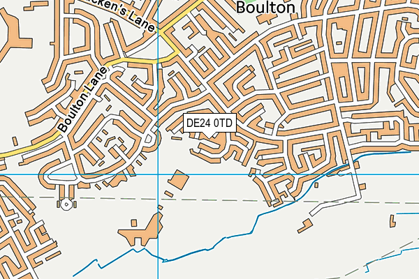 DE24 0TD map - OS VectorMap District (Ordnance Survey)