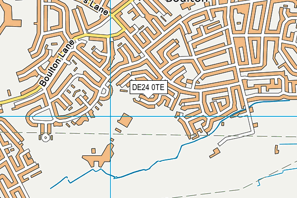 DE24 0TE map - OS VectorMap District (Ordnance Survey)