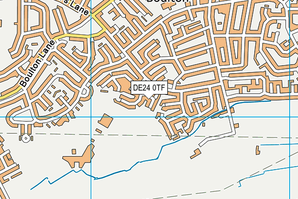 DE24 0TF map - OS VectorMap District (Ordnance Survey)
