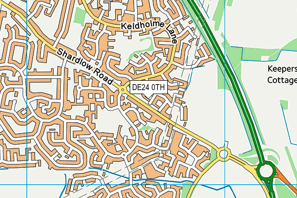 DE24 0TH map - OS VectorMap District (Ordnance Survey)