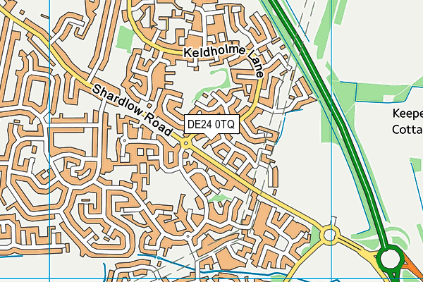 DE24 0TQ map - OS VectorMap District (Ordnance Survey)