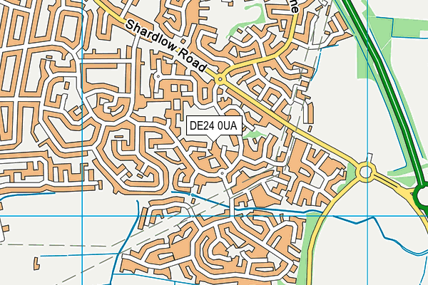 DE24 0UA map - OS VectorMap District (Ordnance Survey)