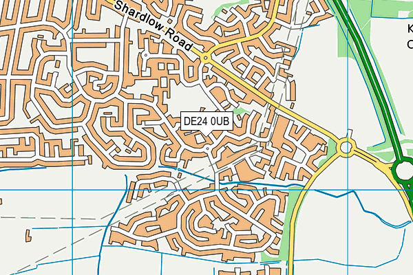 DE24 0UB map - OS VectorMap District (Ordnance Survey)