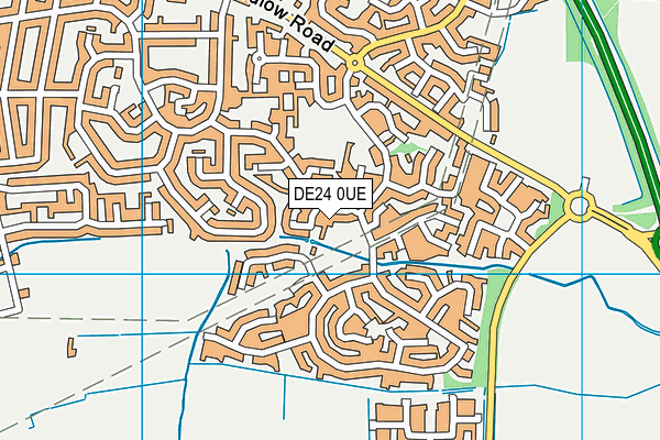 DE24 0UE map - OS VectorMap District (Ordnance Survey)