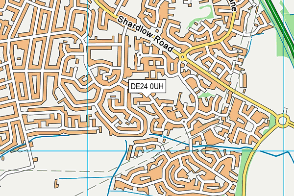 DE24 0UH map - OS VectorMap District (Ordnance Survey)