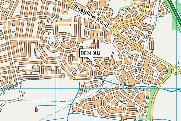 DE24 0UJ map - OS VectorMap District (Ordnance Survey)