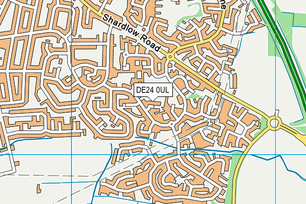 DE24 0UL map - OS VectorMap District (Ordnance Survey)