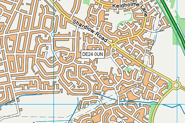 DE24 0UN map - OS VectorMap District (Ordnance Survey)