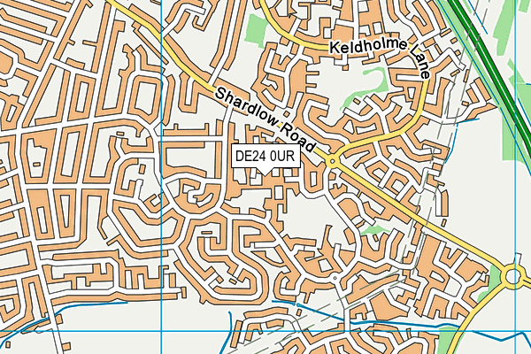 DE24 0UR map - OS VectorMap District (Ordnance Survey)