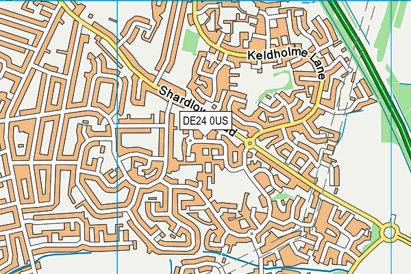 DE24 0US map - OS VectorMap District (Ordnance Survey)