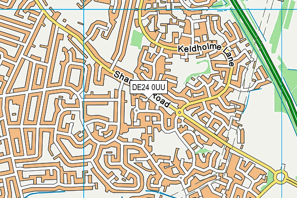 DE24 0UU map - OS VectorMap District (Ordnance Survey)