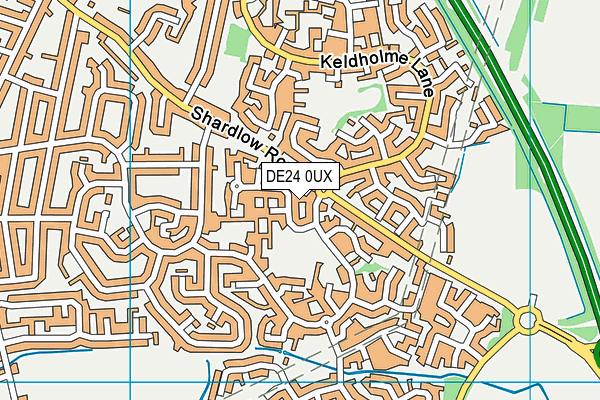 DE24 0UX map - OS VectorMap District (Ordnance Survey)