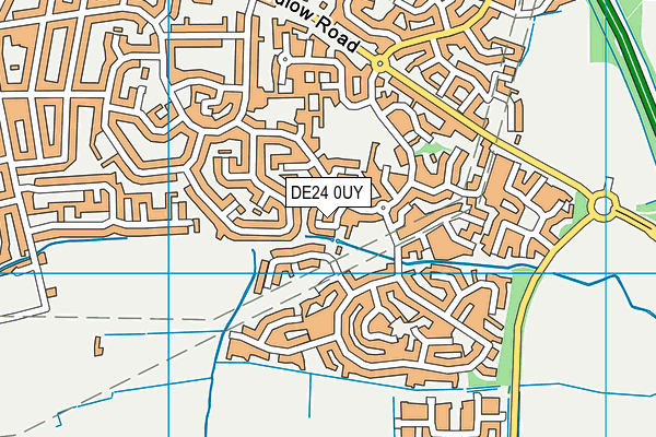 DE24 0UY map - OS VectorMap District (Ordnance Survey)