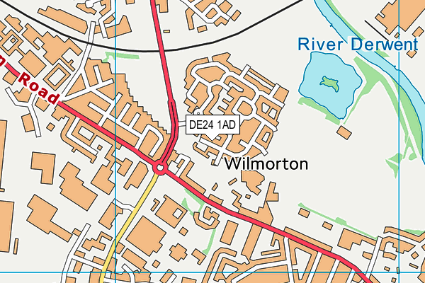 DE24 1AD map - OS VectorMap District (Ordnance Survey)