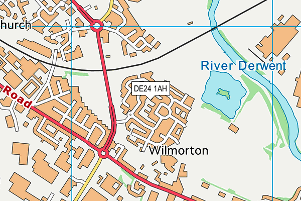 DE24 1AH map - OS VectorMap District (Ordnance Survey)