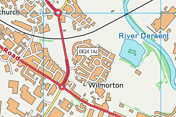 DE24 1AJ map - OS VectorMap District (Ordnance Survey)