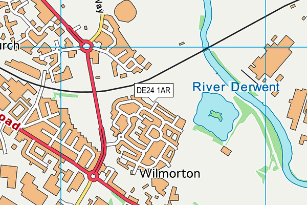 DE24 1AR map - OS VectorMap District (Ordnance Survey)