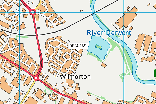 DE24 1AS map - OS VectorMap District (Ordnance Survey)