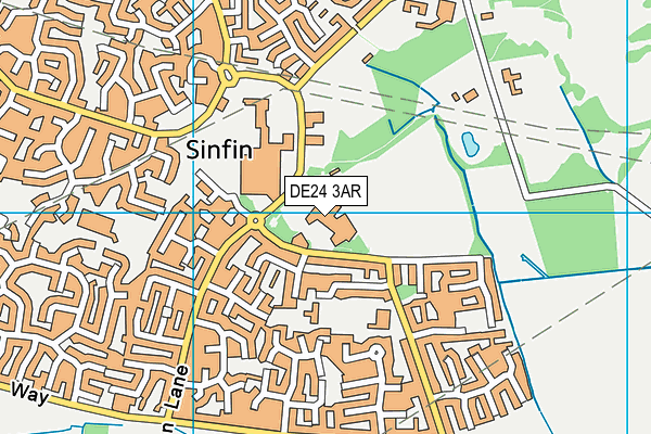 Sinfin Community School (Closed) map (DE24 3AR) - OS VectorMap District (Ordnance Survey)