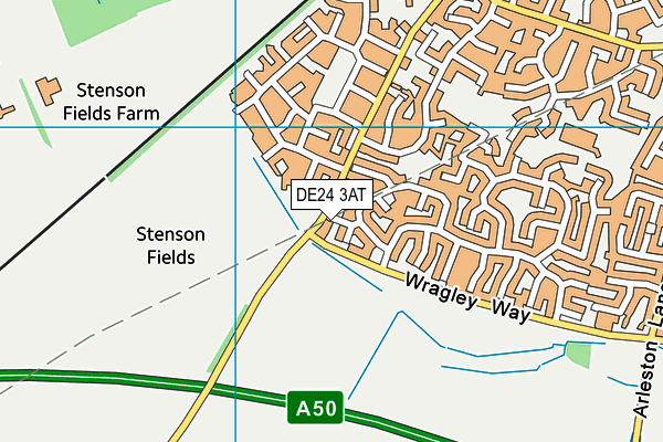 DE24 3AT map - OS VectorMap District (Ordnance Survey)