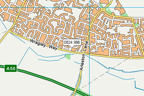 DE24 3BB map - OS VectorMap District (Ordnance Survey)