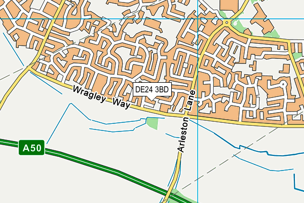 DE24 3BD map - OS VectorMap District (Ordnance Survey)