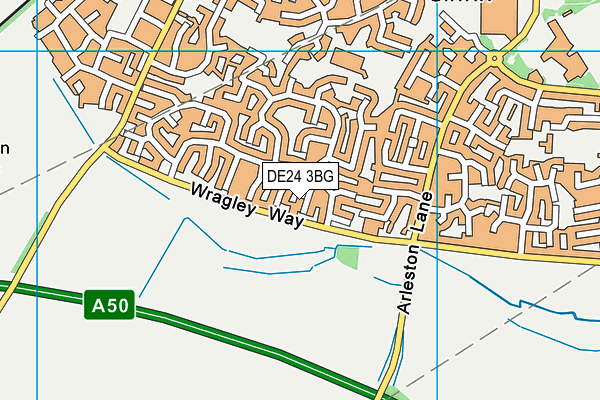 DE24 3BG map - OS VectorMap District (Ordnance Survey)
