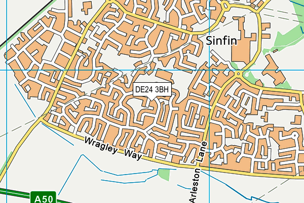 DE24 3BH map - OS VectorMap District (Ordnance Survey)