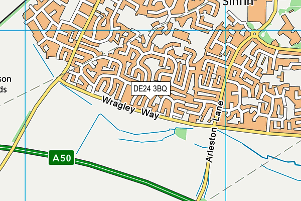 DE24 3BQ map - OS VectorMap District (Ordnance Survey)