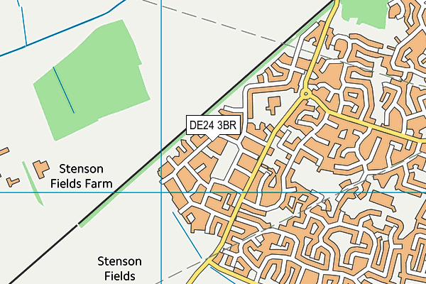 DE24 3BR map - OS VectorMap District (Ordnance Survey)