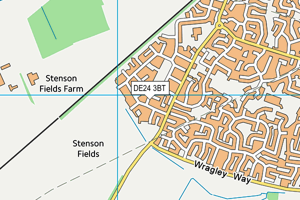 DE24 3BT map - OS VectorMap District (Ordnance Survey)