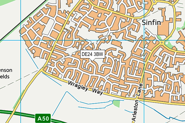 Stenson Fields Primary Community School map (DE24 3BW) - OS VectorMap District (Ordnance Survey)